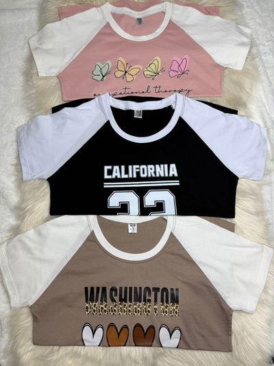 PACK X 8 - REMERAS ALGODON DAMA CON ESTAMPA