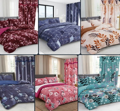 Cobertor 7 piezas corderito estampado 2 1/2