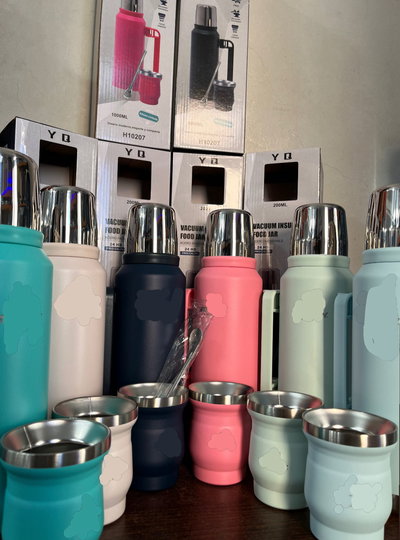 TERMO DE LITRO CON MATE BOMBILLA