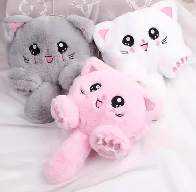 CARTERA DE PELUCHE GATITO COLOR SURTIDO