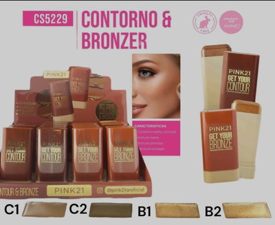 Contorno y Bronzer Pink21 x 2pcs