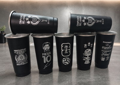 VASO FERNETERO DE ALUMINIO DISEÑOS VARIOS