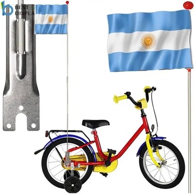 BANDERA ARGENTINA P/ BICI 1.5M 20X28CM