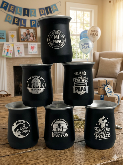 Mate Papá Alumin grabado x 6 unidades 