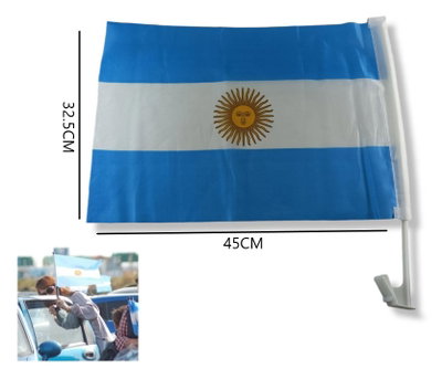 PACK X 12 - BANDERA P/ AUTO ARGENTINA 30X40CM