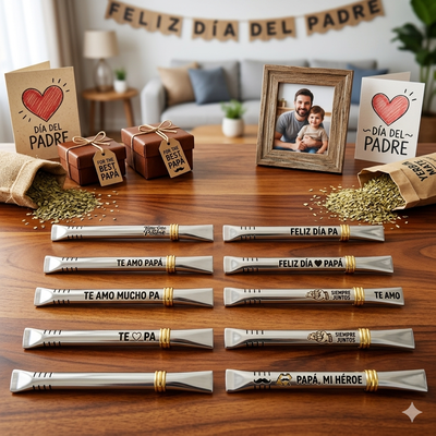 Bombillas día del padre x 12 unidades 