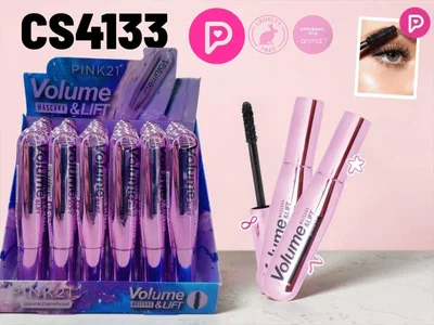 CAJA DE MASCARA DE PESTAÑAS VOLUMEN PINK 21 X 24 UNIDADES