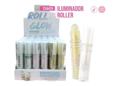 CAJA DE ILUMINADOR ROLL GLOW PINK 21 X 36 UNIDADES