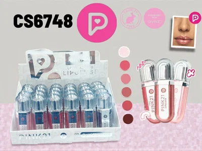 CAJA DE LIP GLOSS PINK 21 X 24 UNIDADES