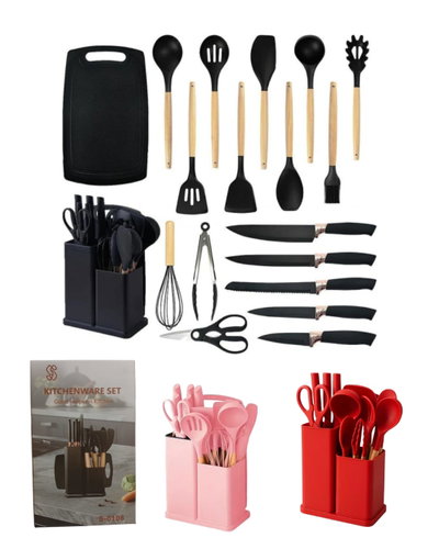SET DE UTENSILIOS DE SILICONA 19 PCS