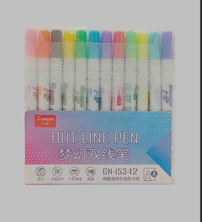 12 marcadores de colores x 3pcs