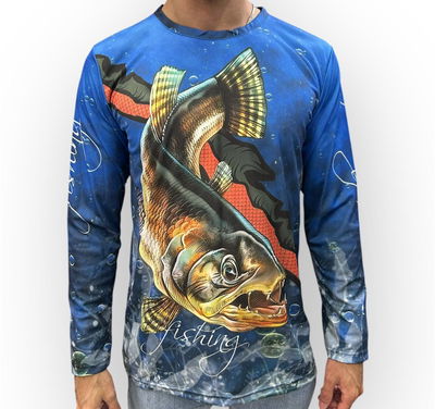 Camiseta manga larga sublimado pesca