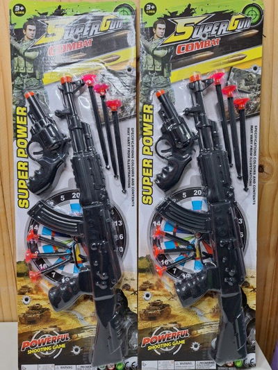 Metralla con pistola en blister