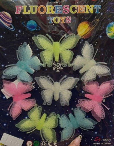 Mariposas fluorescentes x 8pcs