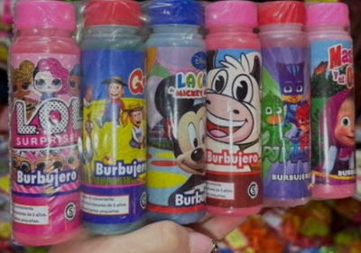 Burbujeros personajes x 6 unidades