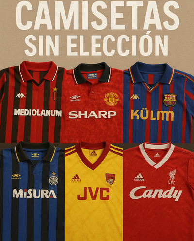 Pack x 20 camisetas de futbol retro y actuales surtidas