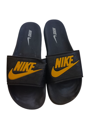 Ojotas importadas premium Nike negro y dorado