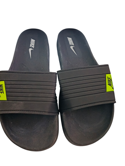 Ojotas importadas premium Nike negro y fluo
