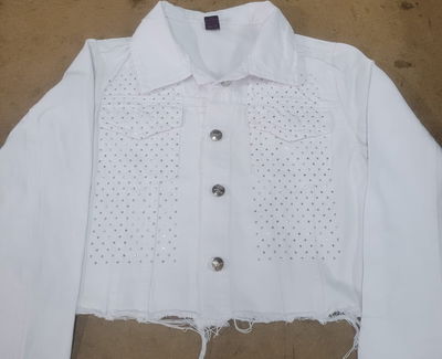 Campera de Jean mom con brillos