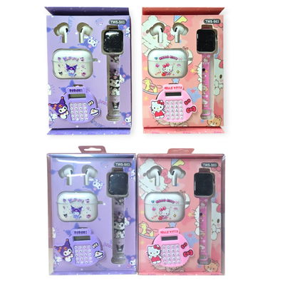 AURICULAR BT C/RELOJ Y CALCULADORA KUROMI Y HELLO