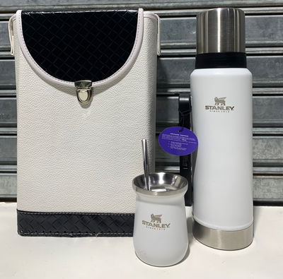 Combo Stanley blanco(Termo + mate + bolso)