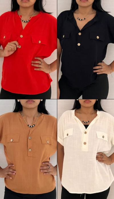 Camisa de lino con botones 2 al 6