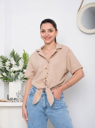 Camisa dama lino polina