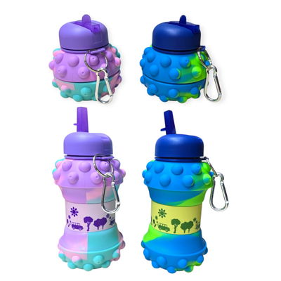BOTELLA PLEGABLE SILICONA 500ML PICO pop it