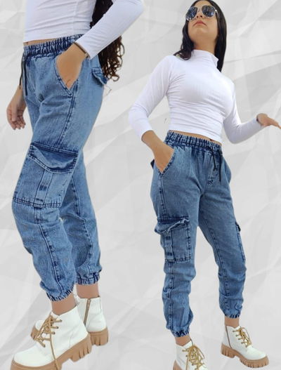 Jogger Cargo cintura elastizada 38 al 46
