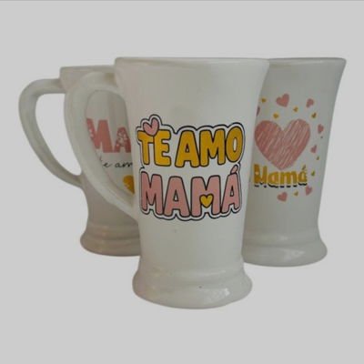 Taza Chocolatera Mamá  x 6 unidades 