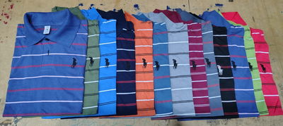 Pack x 5 chombas rayadas de hombre