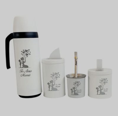 Set Legend(Mate Acero + bombilla + termo + yerbera + azucarera)