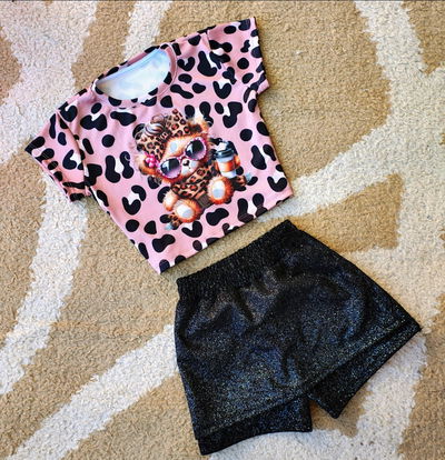 Conjunto oso print x  6 unidades(4 al 14)