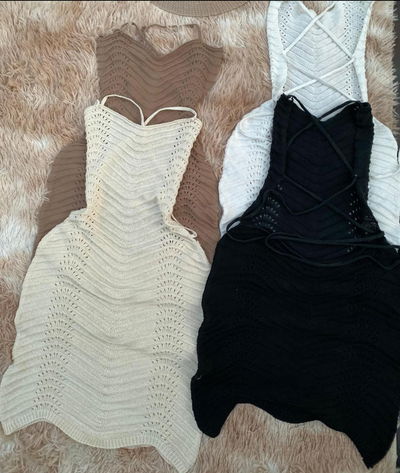 Vestido tejido en hilo de algodón t.unico(sede hasta 4/5)