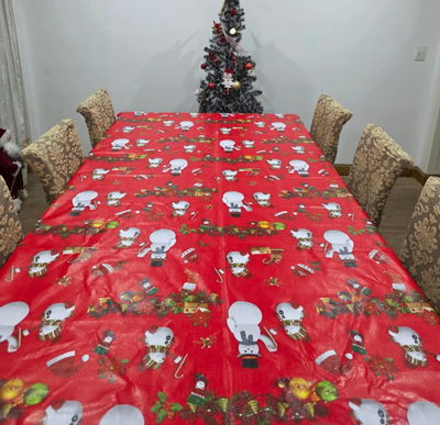 Mantel navideño de ecocuero