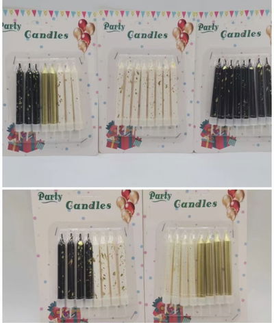 Set de velitas salpicadas de 8 unidades 