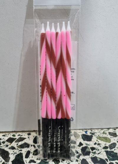 Velitas colores x 6 unidades
