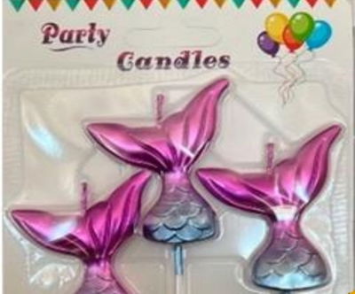 Velas sirena x 3 unidades 