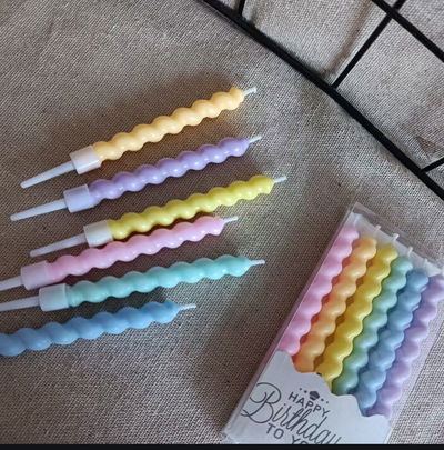 Velitas Candy pastel x 6 unidades 