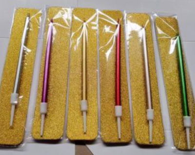 Velitas metalizadas x 10 unidades surtidas 