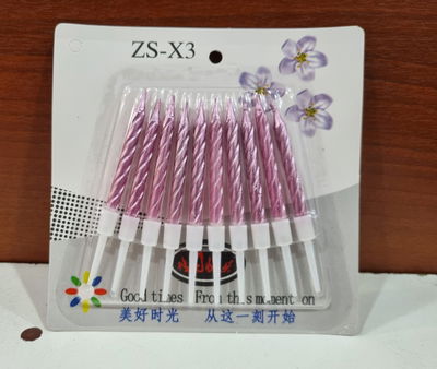 Velitas perladas x 10 unidades