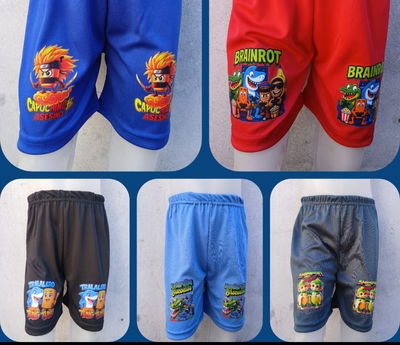 Shorts infantil niños estampas varias 