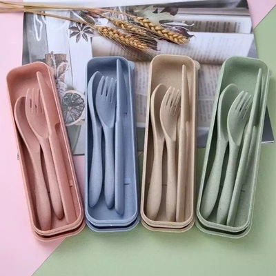 PACK X 3 - SET DE CUBIERTOS PLAST 20 CM COLOR SURTIDO