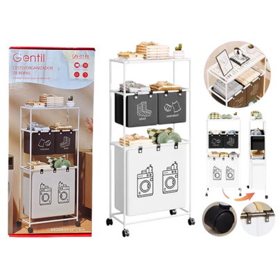 ORGANIZADOR DE ROPA/CESTO GENTIL 55*25*115CM