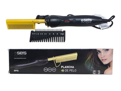 PLANCHA ELECTRICA CON PEINE CALIENTE ALISADOR