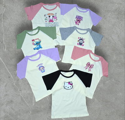 Pack x 6 - Baby tee nena talle 6 al 16