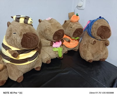 Capybara peluche con manta grande