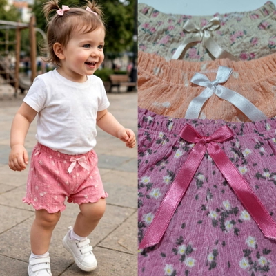 Short hawai beba diseños x 12 unidades