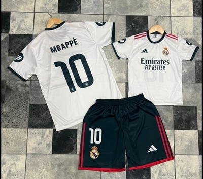 Conjunto sublimado Real Madrid Mbape niños