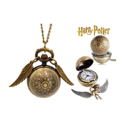 COLLAR SNITCH DORADA EN RELOJ HARRY POTTER